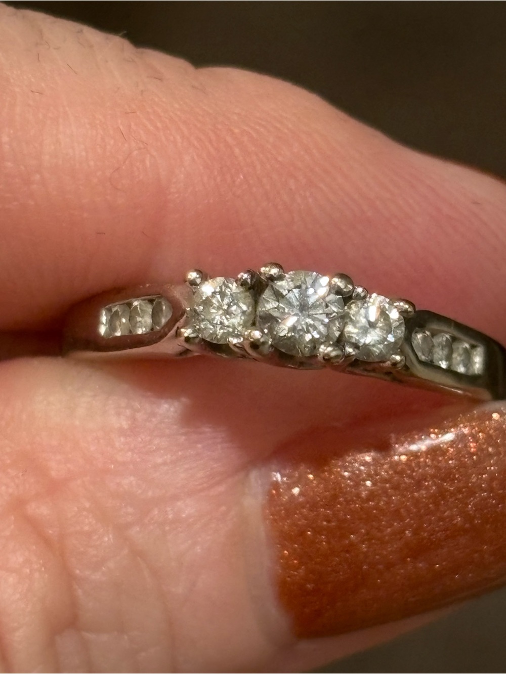 14k White Gold 1.5 TW Round Diamond Engagement Ring size 9